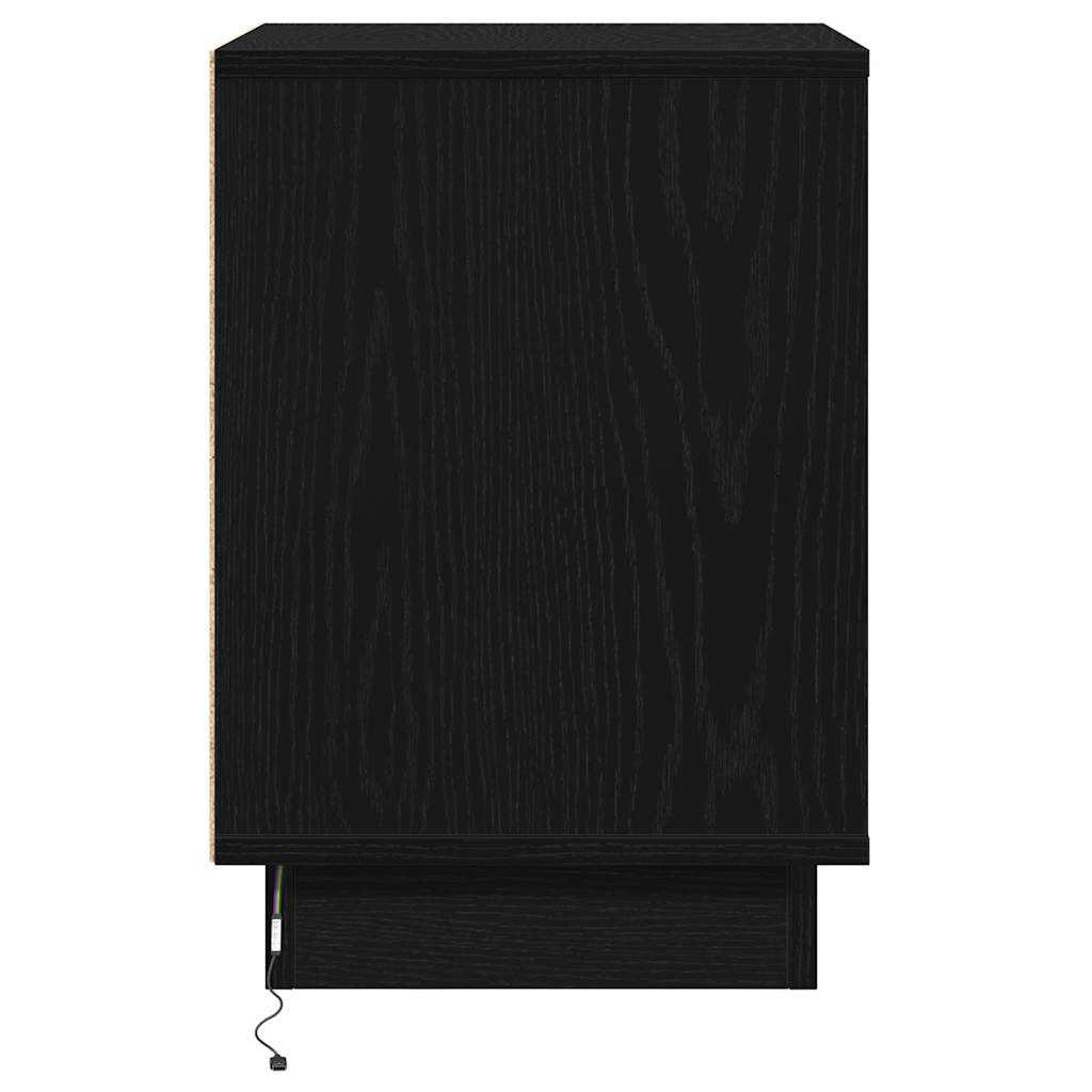 Bedside Cabinet 2 pcs Black Oak 39 x 34.5 x 50 cm