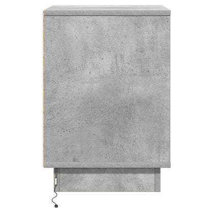 Bedside Cabinet Concrete Grey 39 x 34.5 x 50 cm Engineered wood