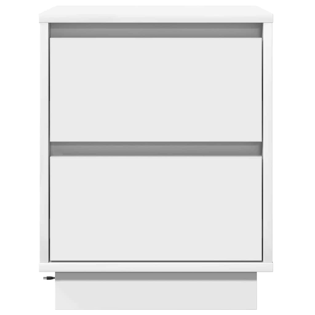 Bedside Cabinet White 39 x 34.5 x 50 cm Engineered wood