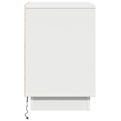 Bedside Cabinet White 39 x 34.5 x 50 cm Engineered wood