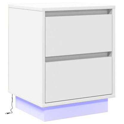 Bedside Cabinet 2 pcs White 39 x 34.5 x 50 cm Engineered wood