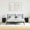 Bedside Cabinets with LED Lights 2 pcs Black 39x34.5x50 cm