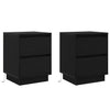 Bedside Cabinets with LED Lights 2 pcs Black 39x34.5x50 cm