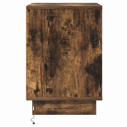 Bedside Cabinet with Drawer 2 pcs Smoked Oak 39 x 34.5 x 50 cm