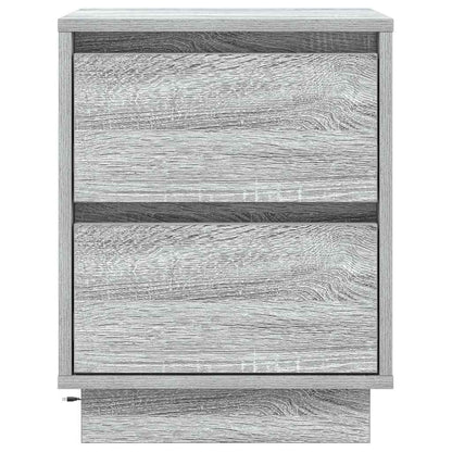 Bedside Cabinet Grey 39 x 34.5 x 50 cm Engineered wood