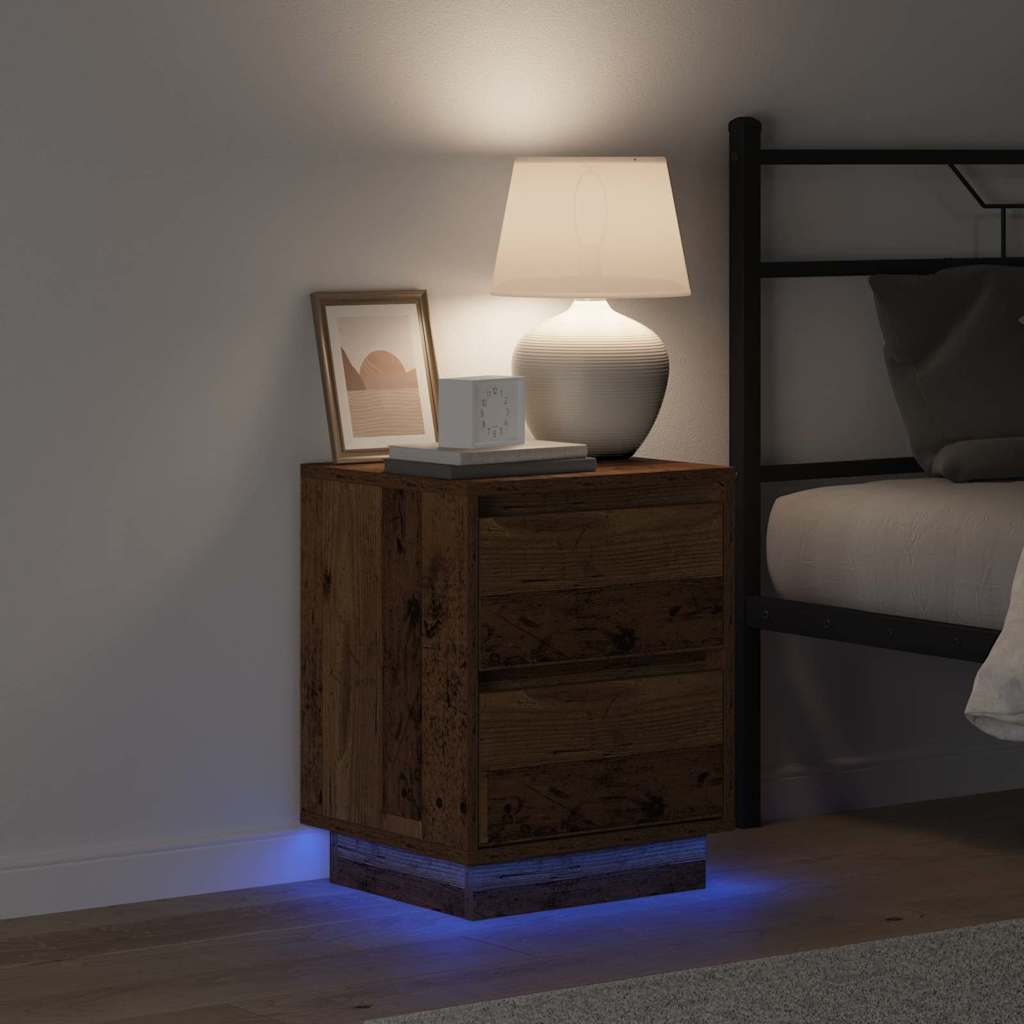 Bedside Cabinet Old Wood 39 x 34.5 x 50 cm Engineered wood