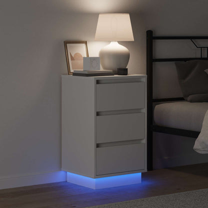 Bedside Cabinet White 39 x 34.5 x 65 cm Engineered wood