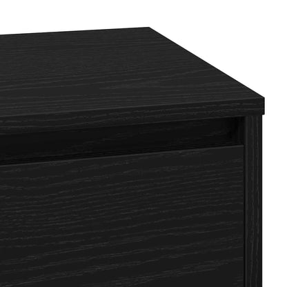 Bedside Cabinet Black Oak 71 x 34.5 x 75 cm Engineered wood
