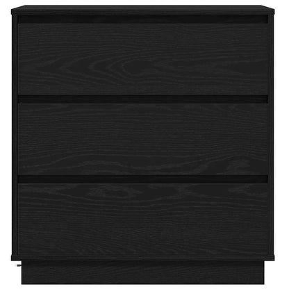 Bedside Cabinet Black Oak 71 x 34.5 x 75 cm Engineered wood