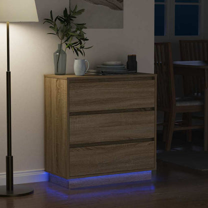 Bedside Cabinet Sonoma Oak 71 x 34.5 x 75 cm Engineered wood