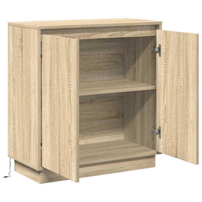 LED Sideboard for Sonoma Oak 71 x 34.5 x 75 cm Engineered Wood