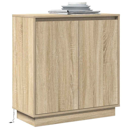 LED Sideboard for Sonoma Oak 71 x 34.5 x 75 cm Engineered Wood