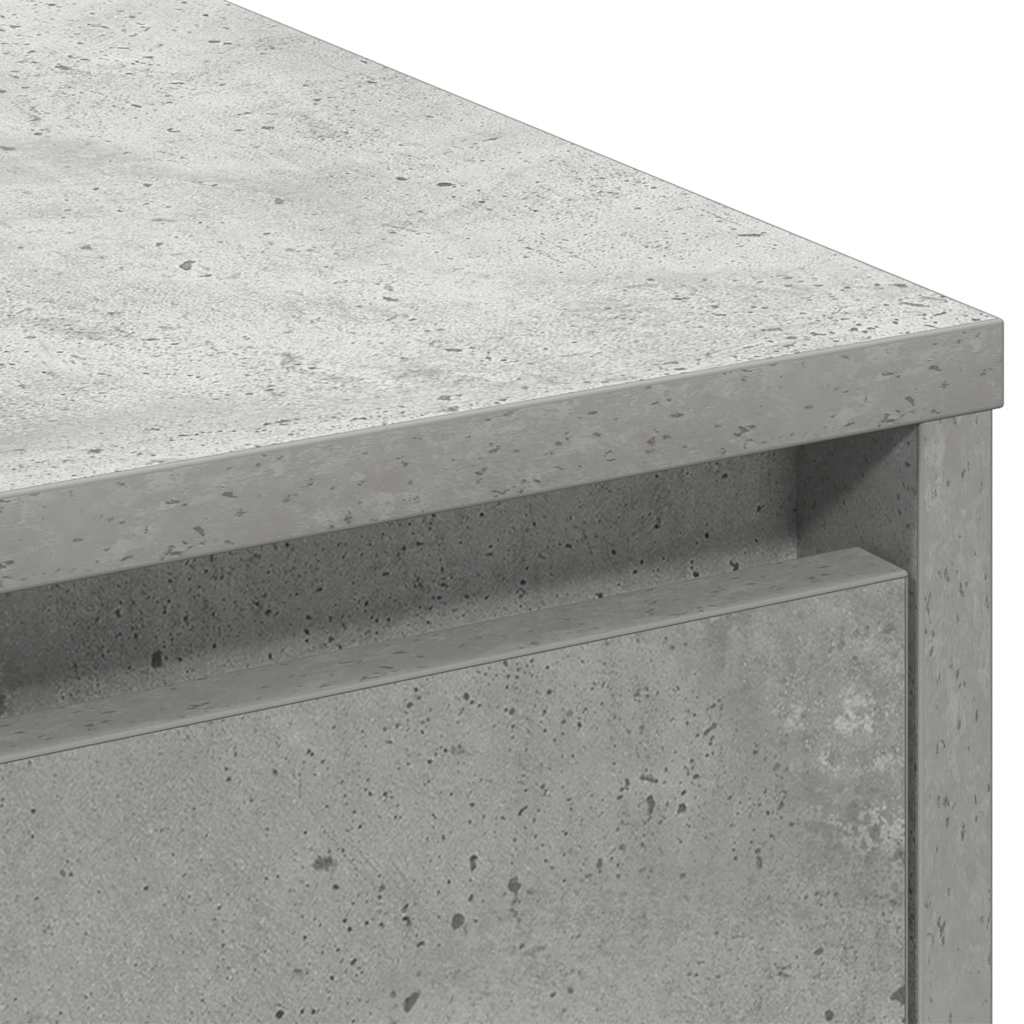 LED Sideboard Concrete Grey 71 x 34.5 x 75 cm Engineered Wood