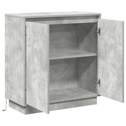 LED Sideboard Concrete Grey 71 x 34.5 x 75 cm Engineered Wood