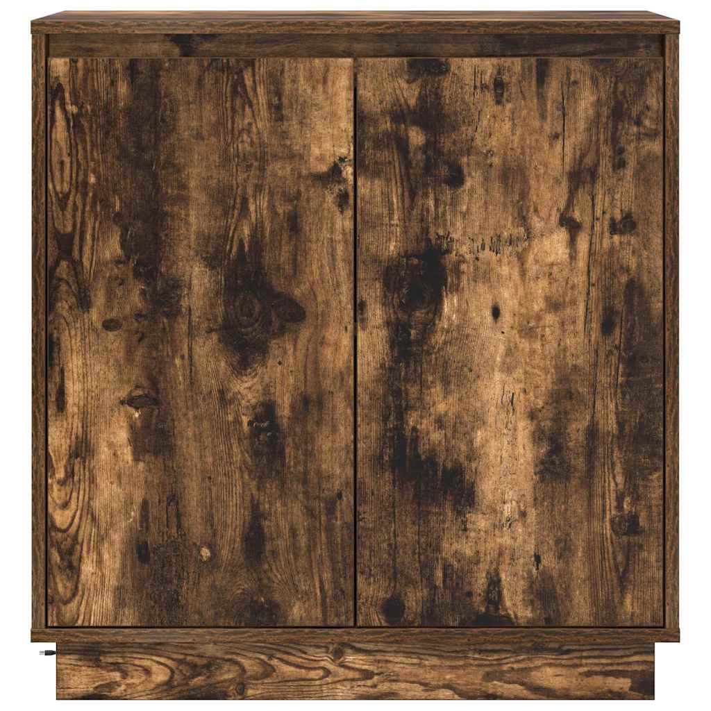 LED Sideboard for Smoked Oak 71 x 34.5 x 75 cm Engineered Wood