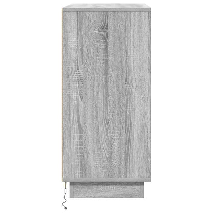 LED Sideboard for Grey Sonoma 71 x 34.5 x 75 cm