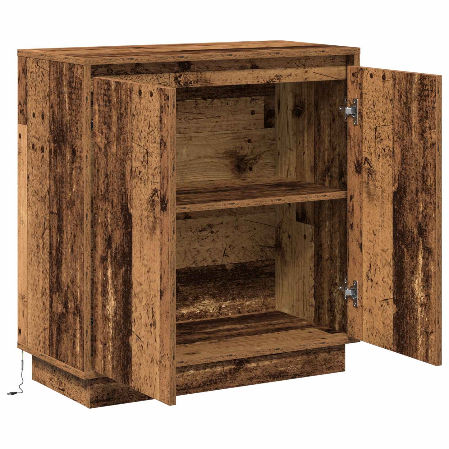 LED Sideboard for Old Wood 71 x 34.5 x 75 cm Engineered Wood