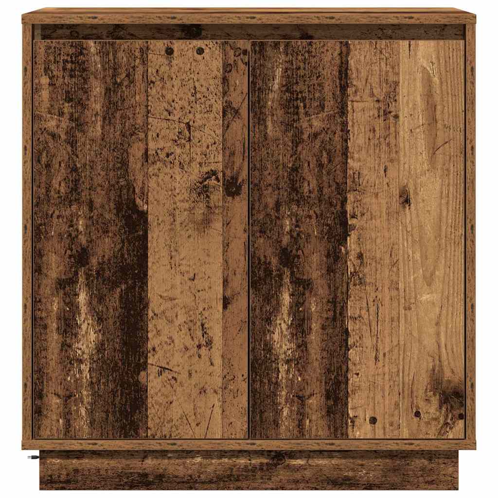 LED Sideboard for Old Wood 71 x 34.5 x 75 cm Engineered Wood