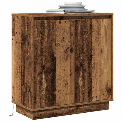 LED Sideboard for Old Wood 71 x 34.5 x 75 cm Engineered Wood
