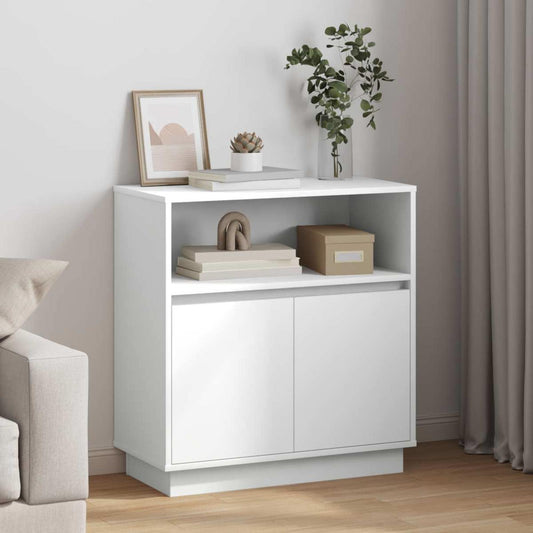 LED Sideboard White 71 x 34.5 x 75 cm Engineered Wood