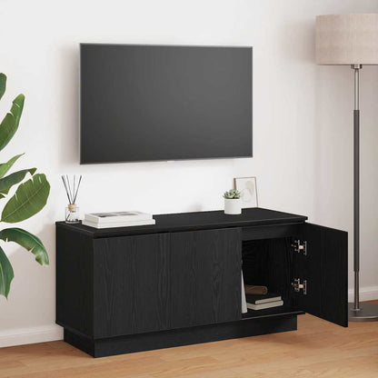 TV Cabinet Black Oak 100 x 38 x 49 cm Engineered Wood