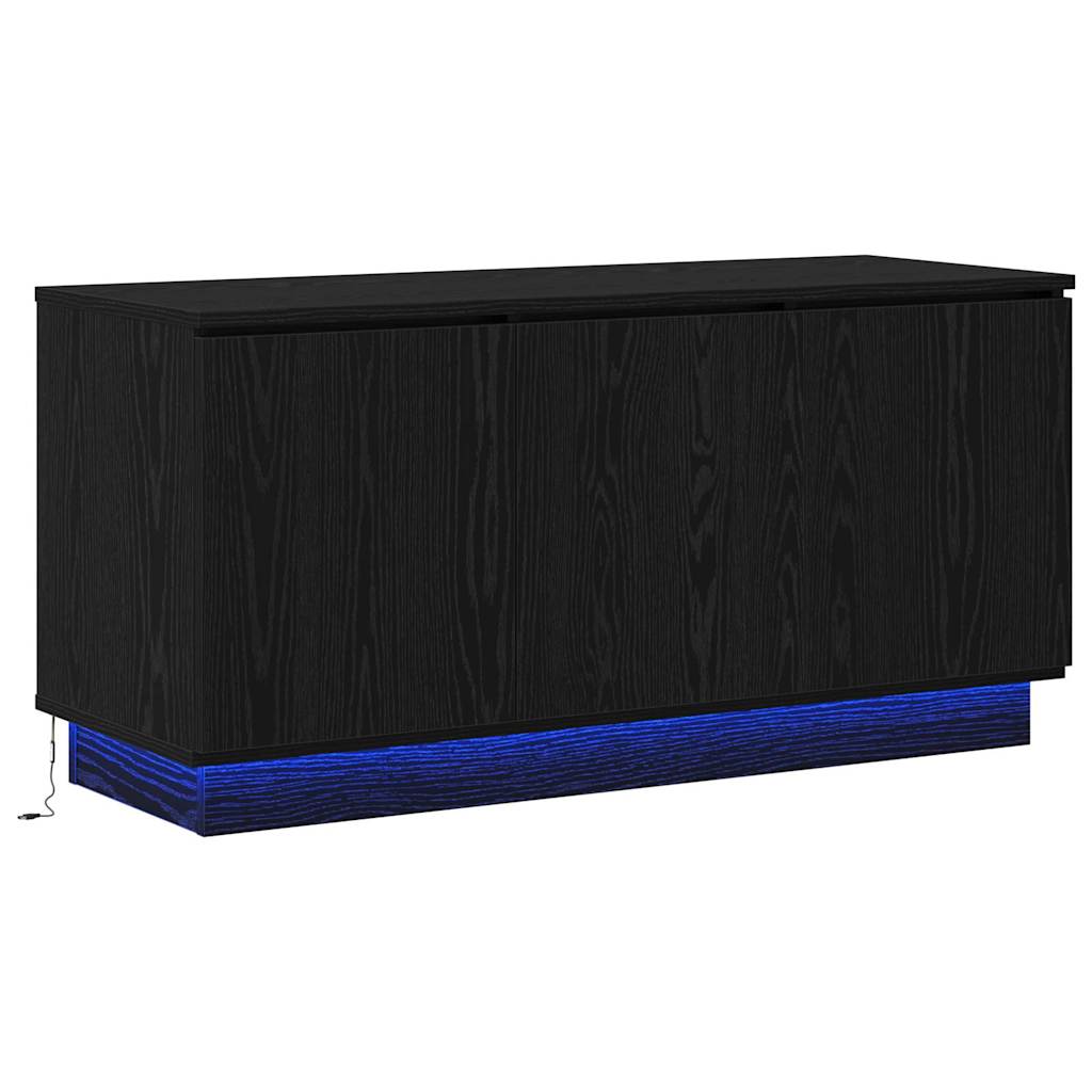 TV Cabinet Black Oak 100 x 38 x 49 cm Engineered Wood