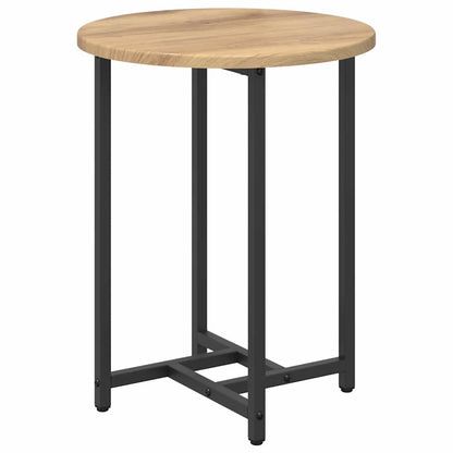 Side Table Set 2 pcs Artisan Oak and Black 50 x 50 x 50 cm