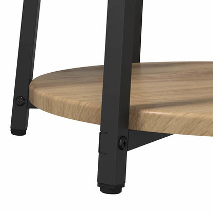 Side Table Set 2 pcs Artisan Oak and Black 50 x 50 x 51 cm