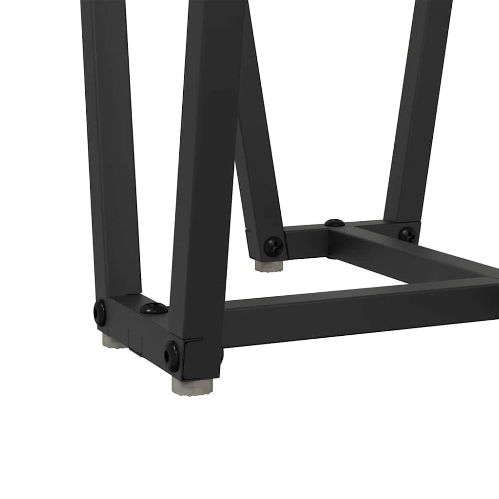 Side Table Set 2 pcs Old Wood and Black