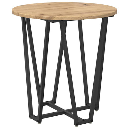 Side Table Set 2 pcs Artisan Oak and Black 50 x 50 x 50.5 cm
