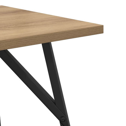 Side Table Set 2 pcs Artisan Oak and Black 50 x 50 x 50 cm