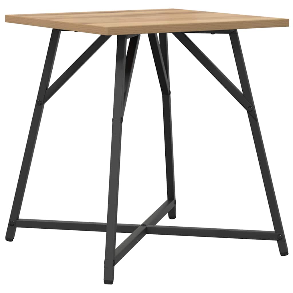 Side Table Set 2 pcs Artisan Oak and Black 50 x 50 x 50 cm