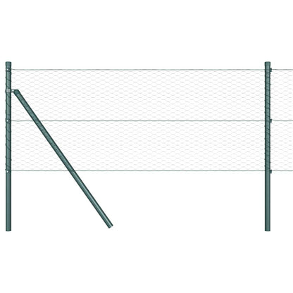 Hexagonal Fence Ground Fix 10 x 0.6 m PVC-Coated Steel Green