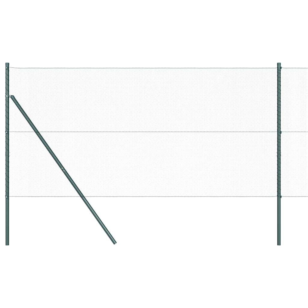 Hexagonal Fence Ground Fix 10 x 1.4 m PVC-Coated Steel Green