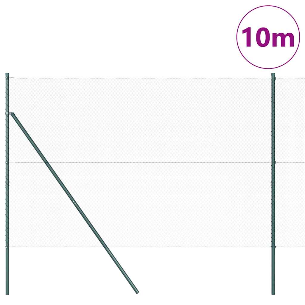 Hexagonal Fence Ground Fix 10 x 1.6 m PVC-Coated Steel Green