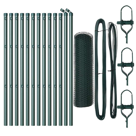 Hexagonal Fence Ground Fix 25 x 0.5 m PVC-Coated Steel Mesh