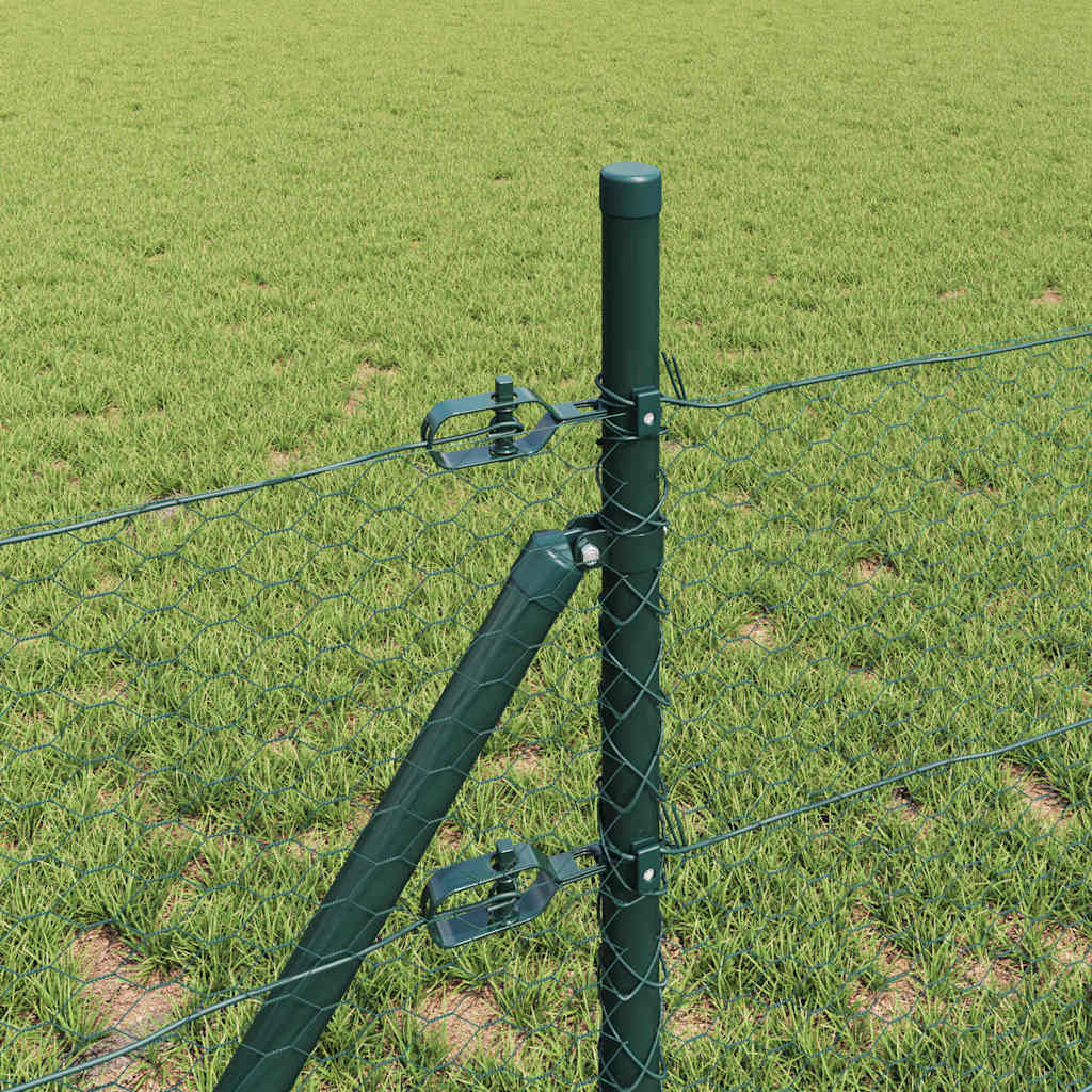 Hexagonal Fence Ground Fix 25 x 0.5 m PVC-Coated Steel Mesh