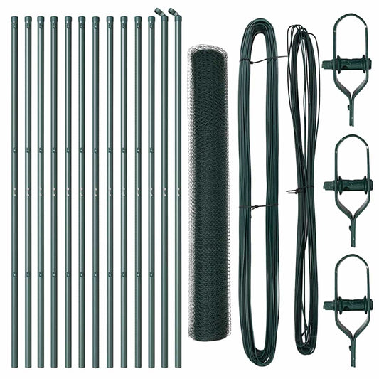 Hexagonal Fence Ground Fix 25 x 1 m PVC-Coated Steel Mesh