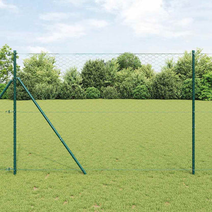 Hexagonal Fence Ground Fix 25 x 1.6 m PVC-Coated Steel Green