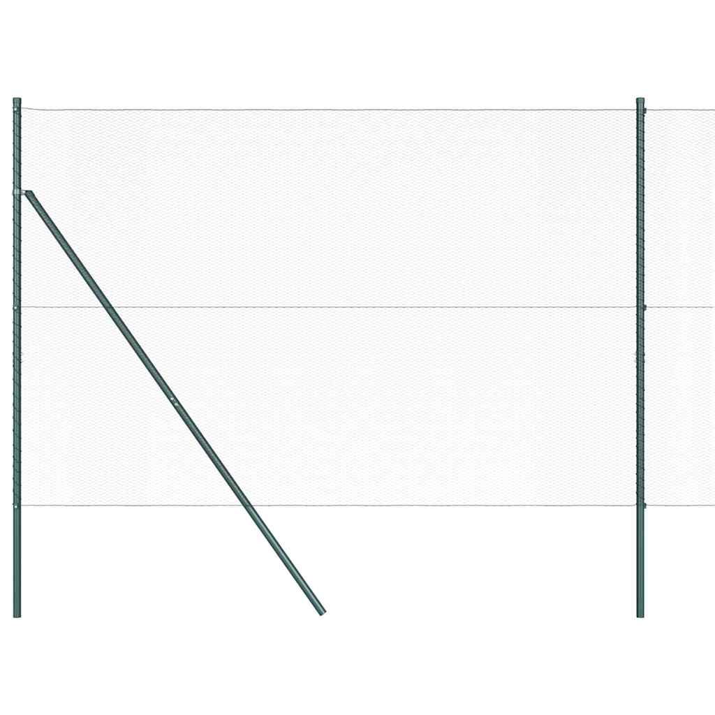 Hexagonal Fence Ground Fix 50 x 1.5 m PVC-Coated Steel Green