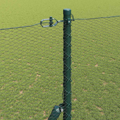 Hexagonal Fence Ground Fix 50 x 1.6 m PVC-Coated Steel Green