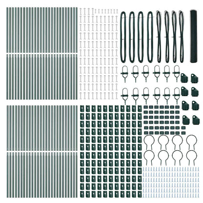 Hexagonal Fence Ground Fix 100 x 1.2 m PVC-Coated Steel Green