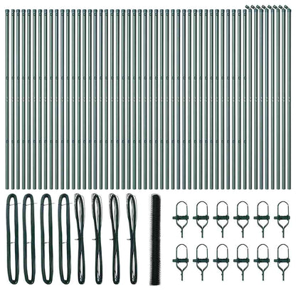 Hexagonal Fence Ground Fix 100 x 1.5 m PVC-Coated Steel Green