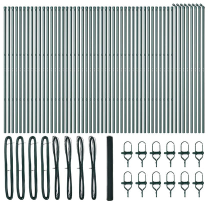 Hexagonal Fence Ground Fix 100 x 1.6 m PVC-Coated Steel Green
