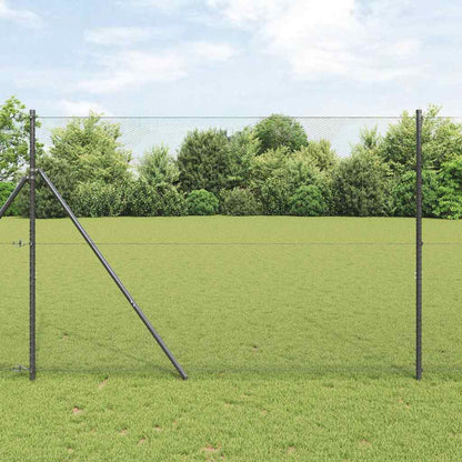 Hexagonal Fence Ground Fix 25 x 1.5 m PVC-Coated Steel Grey