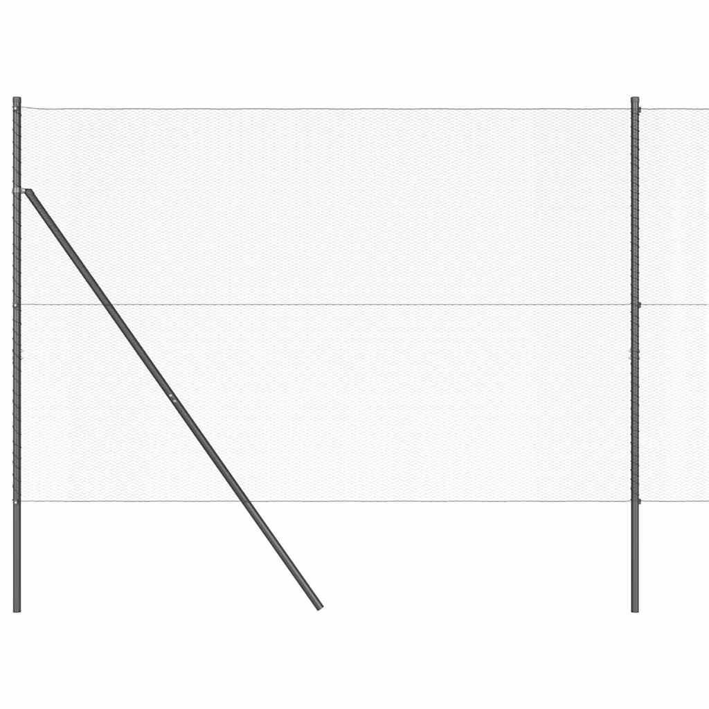Hexagonal Fence Ground Fix 25 x 1.5 m PVC-Coated Steel Grey