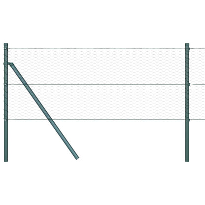 Hexagonal Fence Ground Fix 50 x 0.6 m PVC-Coated Steel Grey