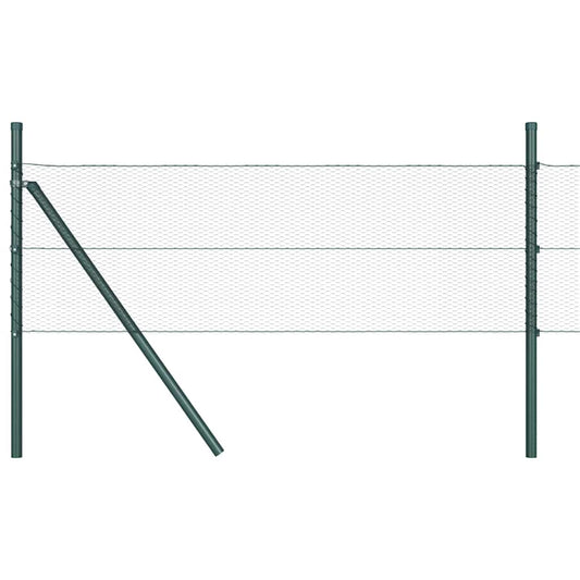 Hexagonal Fence Ground Fix 50 x 0.8 m PVC-Coated Steel Grey