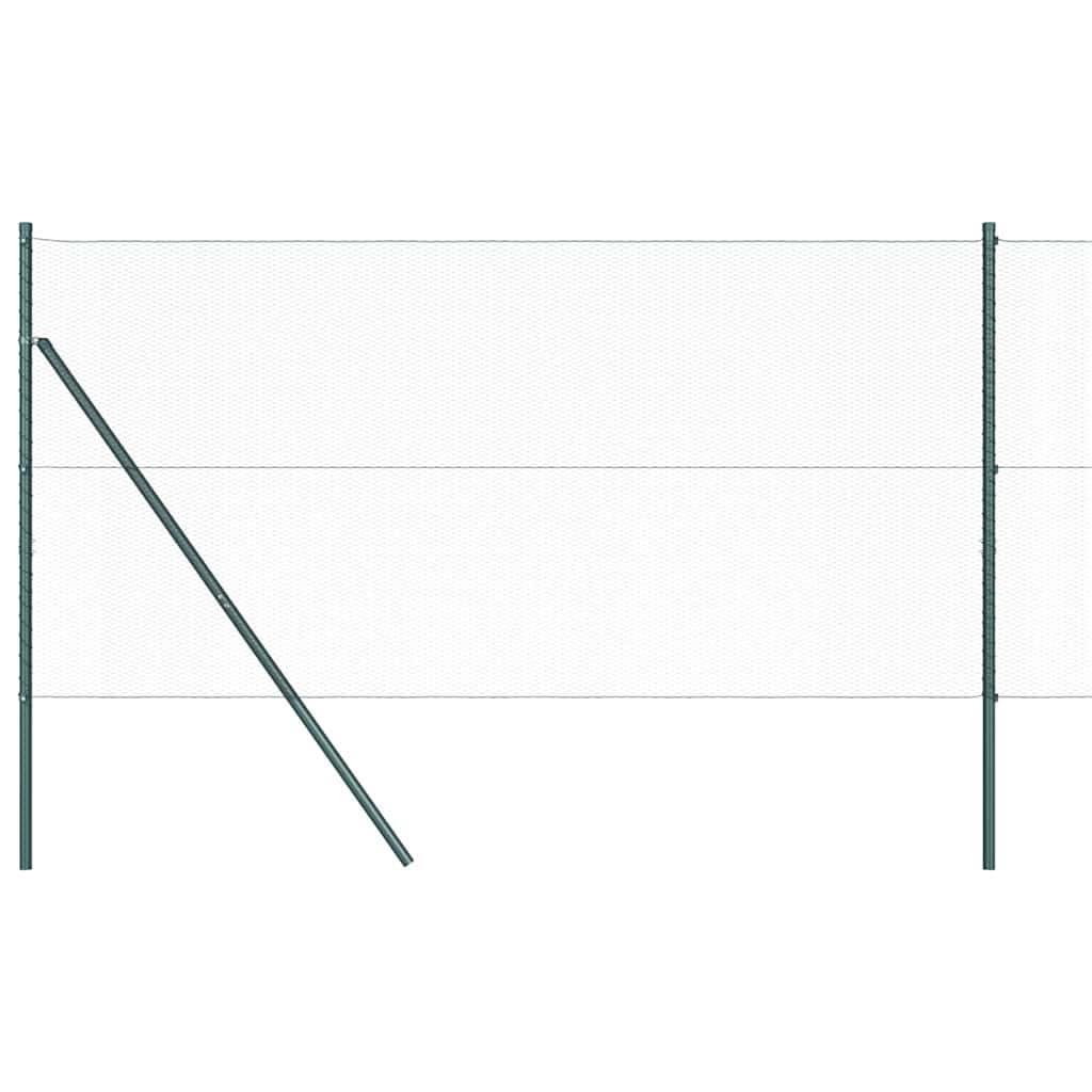 Hexagonal Fence Ground Fix 50 x 1 m PVC-Coated Steel Grey Mesh