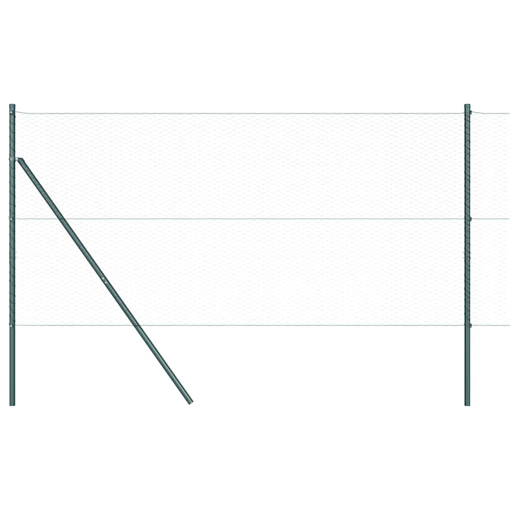 Hexagonal Fence Ground Fix 50 x 1.2 m PVC-Coated Steel Grey